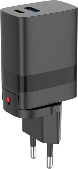 Actual product image Speedlink Travel Charger USB-A & USB-C 15W for US-UK-EU, black (15 W)