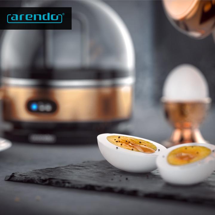 Immagine prodotto Arendo Caldaia per uova, a 7 pieghe, in acciaio inox, funzione keep warm, durezza regolabile, per 7 uova