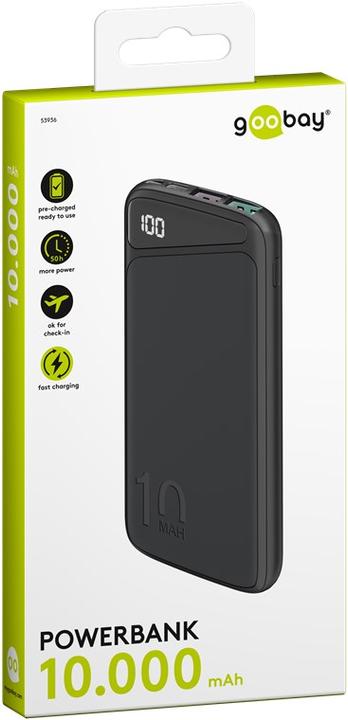 Produktbild Goobay Schnelllade-Powerbank (10000 mAh, 22.50 W, 37 Wh)