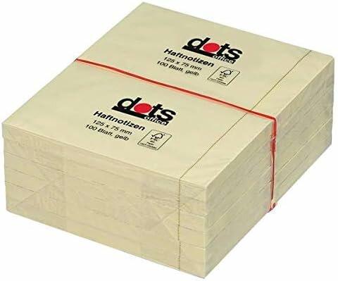 Dots Sticky notes standard yellow 12 pads (12.5 x 7.5 cm)
