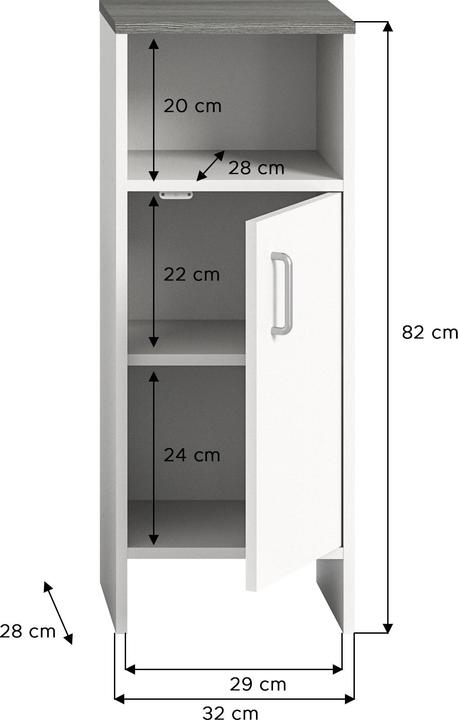 Immagine prodotto Xonox Home Armadio da bagno Los Angeles (33 x 31 x 80 cm)