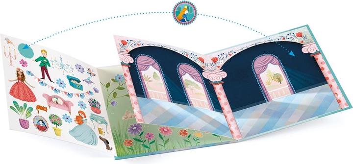Actual product image Djeco Stories with stickers life in the castle