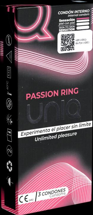 Uniq Sexy Hoop» Kondomslip, 3 latexfreie Frauenkondome mit Ring - keine Unterbrechung des Vorspiels (3 Stk.)