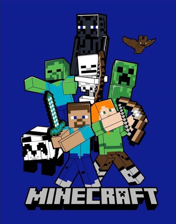 Actual product image MCU Minecraft fleece blanket Creeper 110 x 140 cm soft blanket (110 x 140 cm)