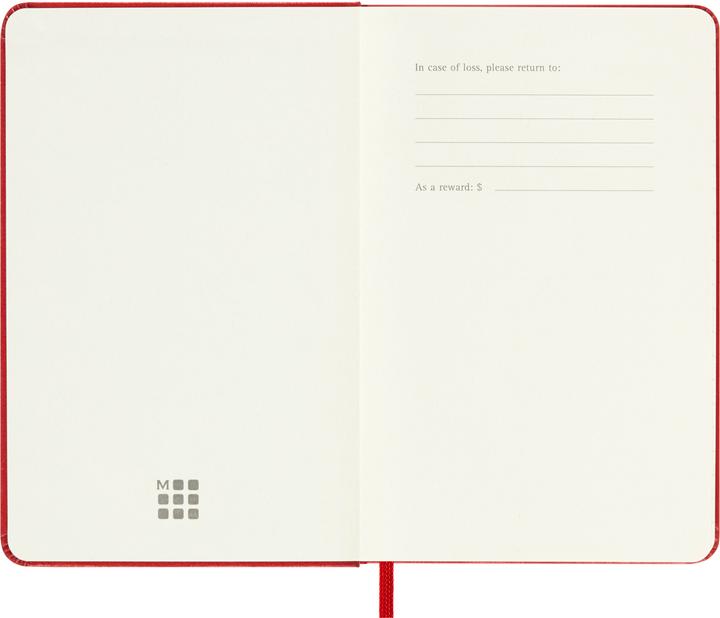 Actual product image Moleskine Schüleragenda Hard Cover Weekly Notebook (9 x 14 cm, English)