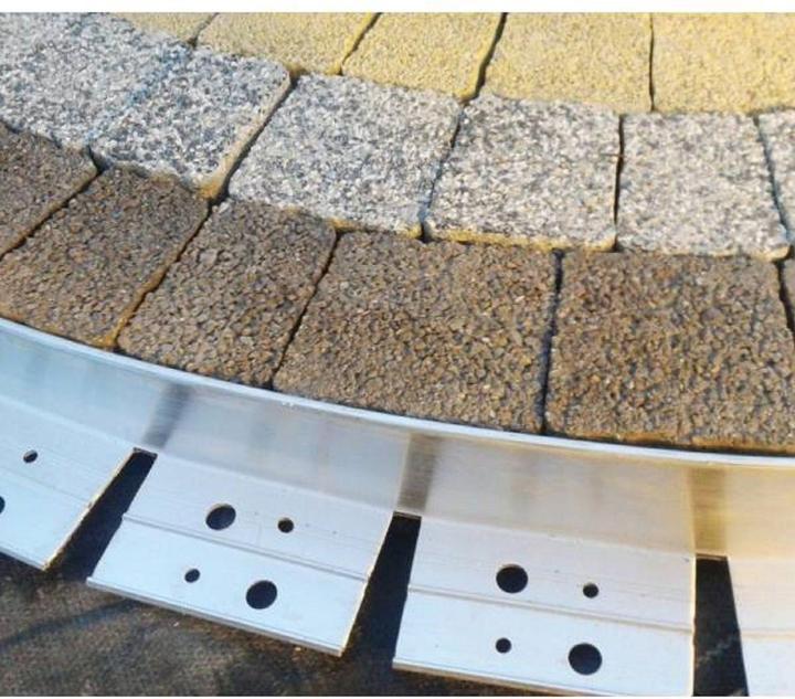 Immagine prodotto Green Split Bordi per prato in alluminio ultraresistente 38mm x 100cm | bordi per aiuole | bordi per aiuole | (100 cm)