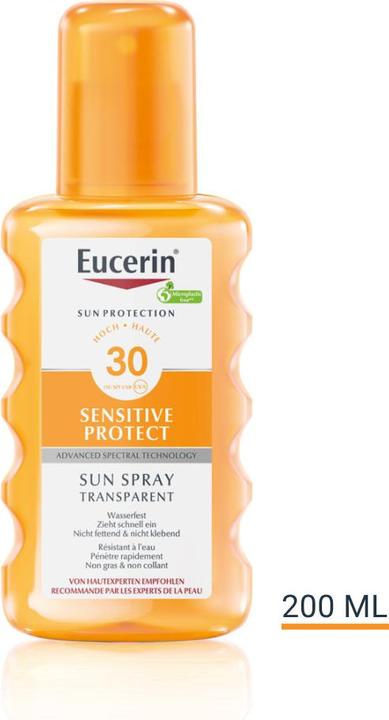 Image du produit Eucerin SUN Body Spray Sensitive Protect Transparent SPF 30 (Spray solaire, SPF 30, 200 ml, 208 g)