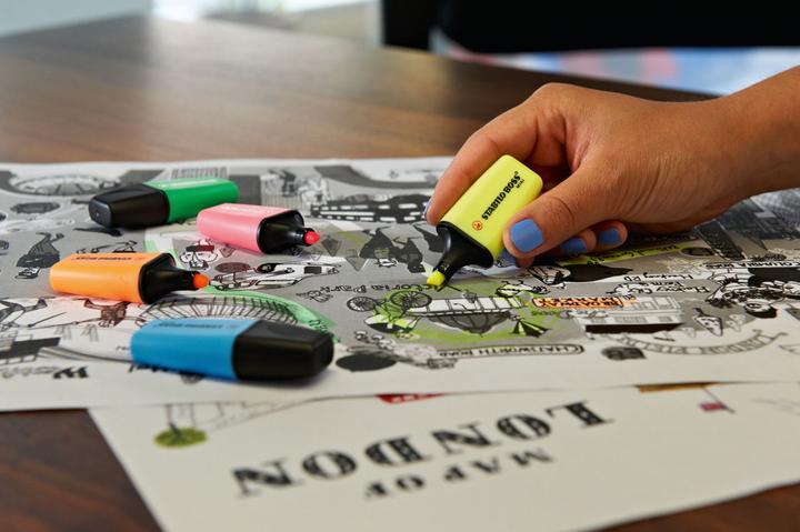 Produktbild STABILO BOSS MINI Textmarker (Orange, Blau, Grün, Gelb, Pink, 5 mm, 5 x)
