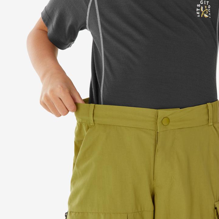 Image du produit Quechua Pantalon modulable de randonnée enfant 7-15 ans, MH500 khaki jaune (10, 11, 12)