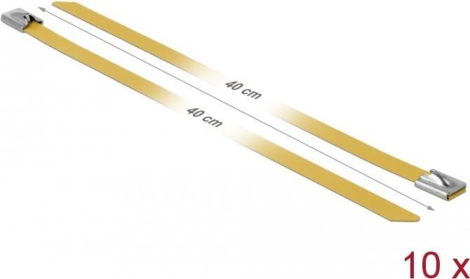 Image du produit Delock Serre-câbles en acier inoxydable 400x7,9 10 pcs. (Serre-câbles métalliques, 400 mm, 10 pcs)