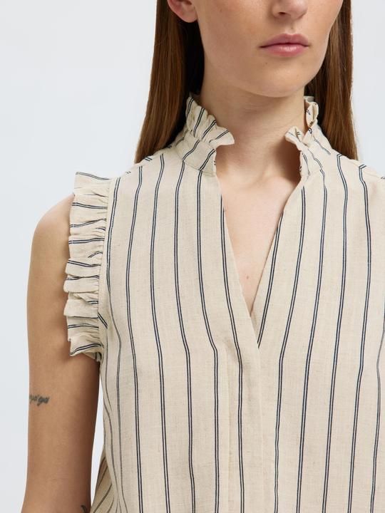 Produktbild Selected Femme Slfviva Sl Ruffle Striped Sun Top Noos (38)