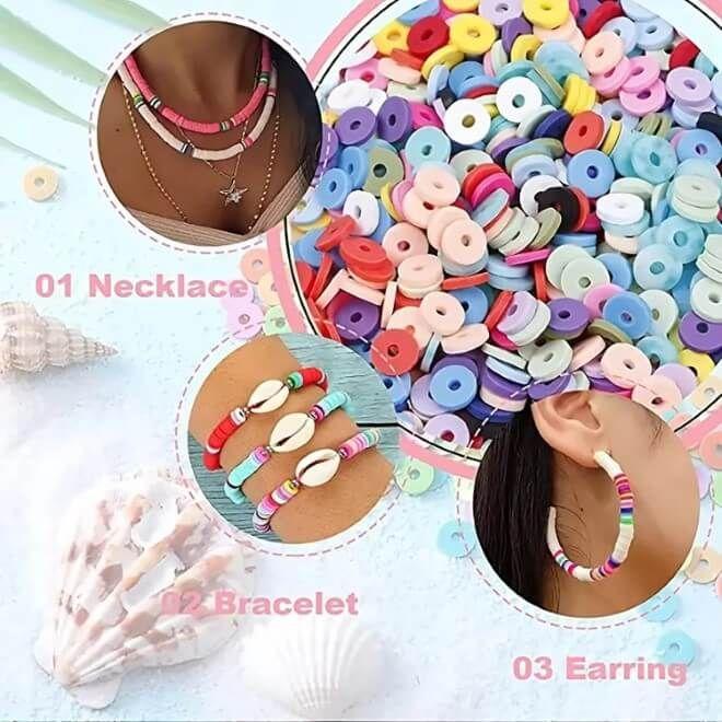 Image du produit MU Classic 3600 Stück Kinder Perlen Schmuck zum DIY Basteln