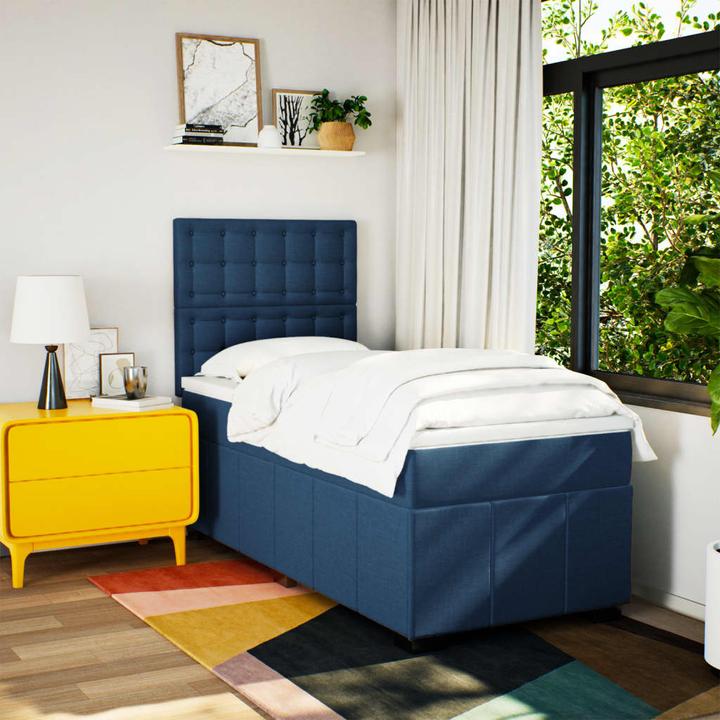 Image du produit VidaXL Bo x lit de saut avec matelas 90 x 200 cm Tissu (90 x 200 cm, 90 x 200 cm)
