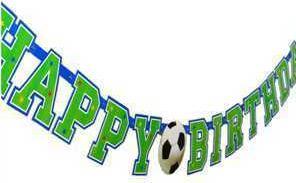 Amscan Happy Birthday Football Letter Chain