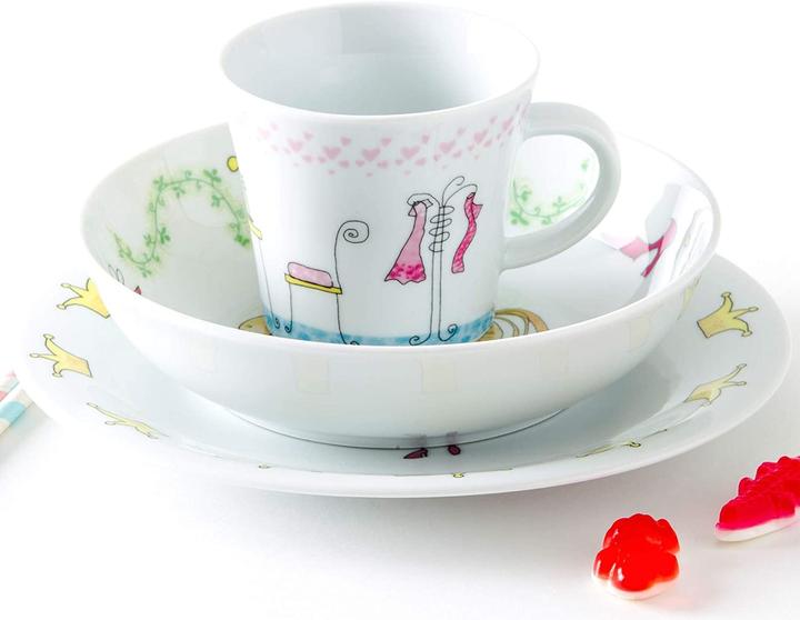 Image du produit Kahla Vaisselle en porcelaine 3 pièces pour enfants Princesse de conte de fées