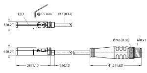 Turk TURCK BIM-UNT-AP6X-0.3-PSG Magnetic field sensor, for pneumatic cylinders BIMUNTAP6X03PSG