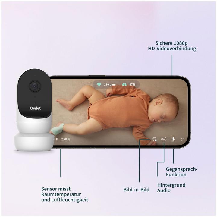 Image du produit Owlet Cam 2, blanc (Vidéo et audio, 30 m)