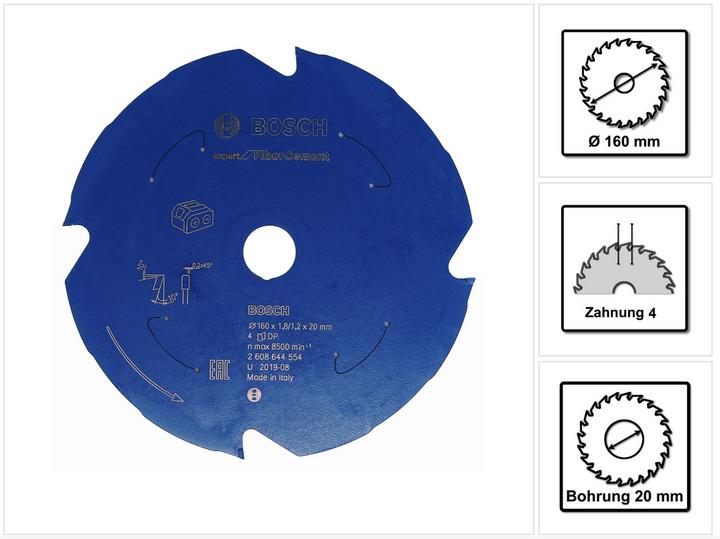 Actual product image Bosch Professional Zubehör Circular saw blade Expert for Fibre Cement, 160 x 1.8/1.2 x 20, 4 teeth