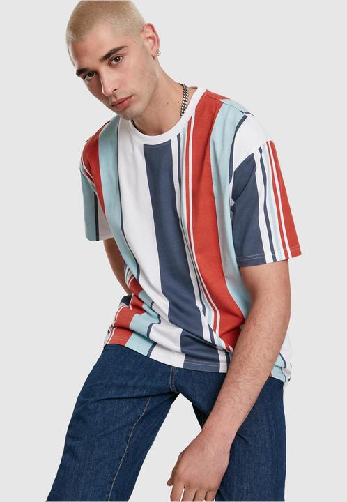 Actual product image Urban Classics Heavy Oversized Big AOP Stripe Tee (S)