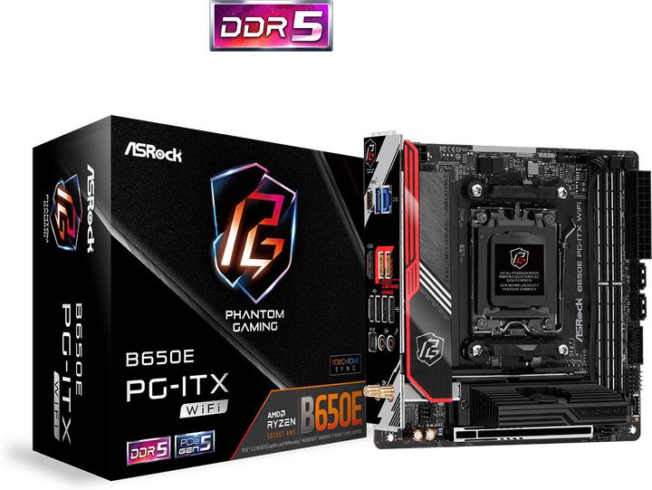 AsRock B650E PG-ITX WiFi (AM5, AMD B650E, Mini-ITX)