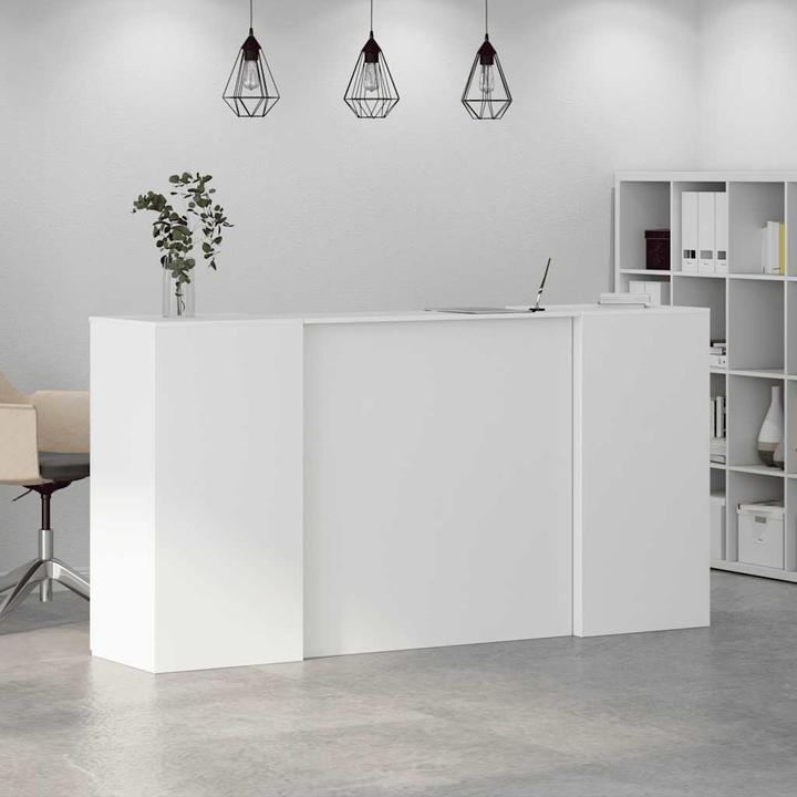 Image du produit VidaXL Comptoir d'accueil Blanc 200x50x103,5 cm Bois composite Comptoir d'accueil