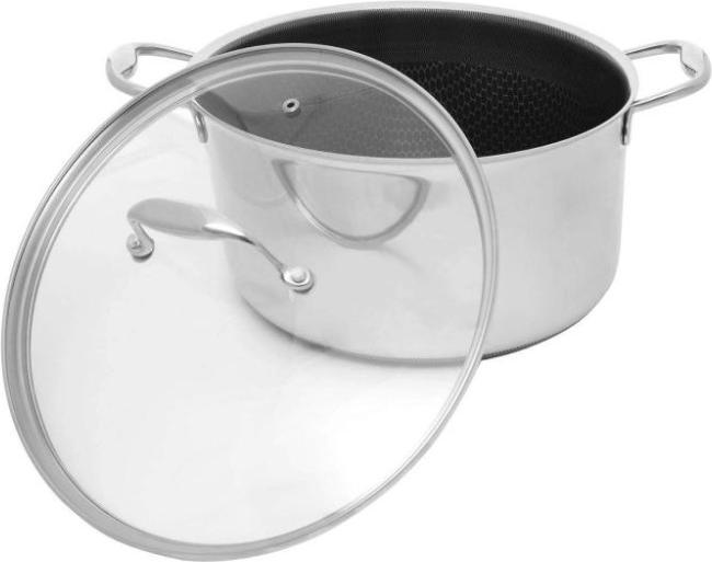 Actual product image Kohersen Garnek z powłoką DIAMOND Black Cube z funkcją gotowania na parze (28 cm  8 3l) (28 cm, Pot, Aluminium, Stainless steel)