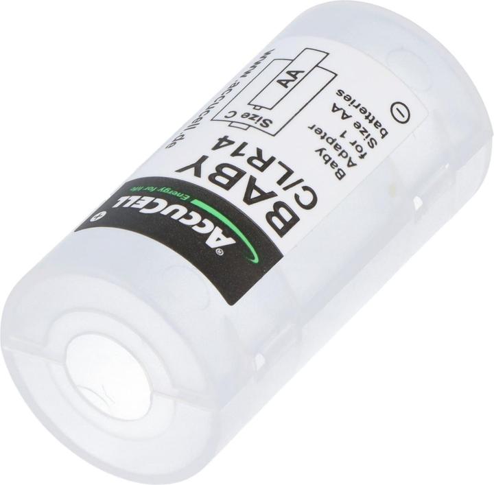 Actual product image Panasonic 2x adapter C, Baby, LR14 and eneloop battery NiMH, Mignon, AA, HR06 (2 pcs., R14, C, 2000 mAh)