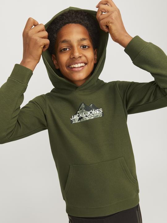 Actual product image Jack & Jones Jcomountain Logo Sweat Hood Sn Jnr (140)