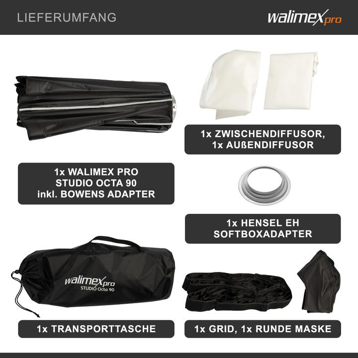 Image du produit Walimex pro Studio Octa 90 Hensel EH (Boîte à lumière, 90 cm)