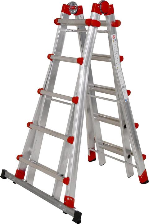 Actual product image Hailo Multi-function telescopic ladder (Stepladder, Telescopic ladder, Multi-purpose ladder, 24 cm)