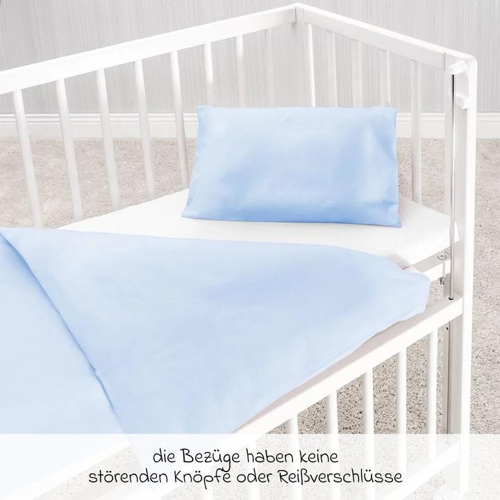 Image du produit Makian Parures de lit bébé Parure de lit 80 x 80 cm - Bleu clair uni