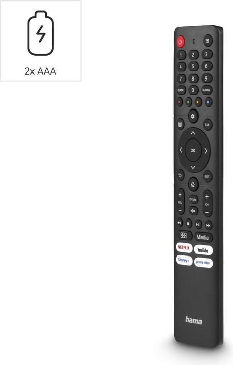 Produktbild Hama Universal-Fernbedienung für Hisense TVs, IR, lernfähig, mit 4 App-Tasten (Universal Fernbedienung, Infrarot)