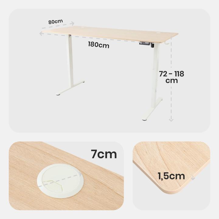 Actual product image Arebos Schreibtisch (180 x 80 x 72 cm)