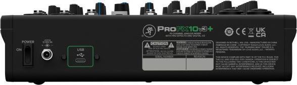 Actual product image Mackie Mischpult ProFX10V3+ Analogmixer mit 2x XLR-Kabel (Studio- and Livemixer)
