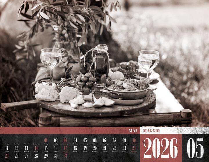 Immagine prodotto La Dolce Vita - Italienische Lebensart Kalender 2026 (54 x 42 cm, Copertina rigida, Italiano, Tedesco)