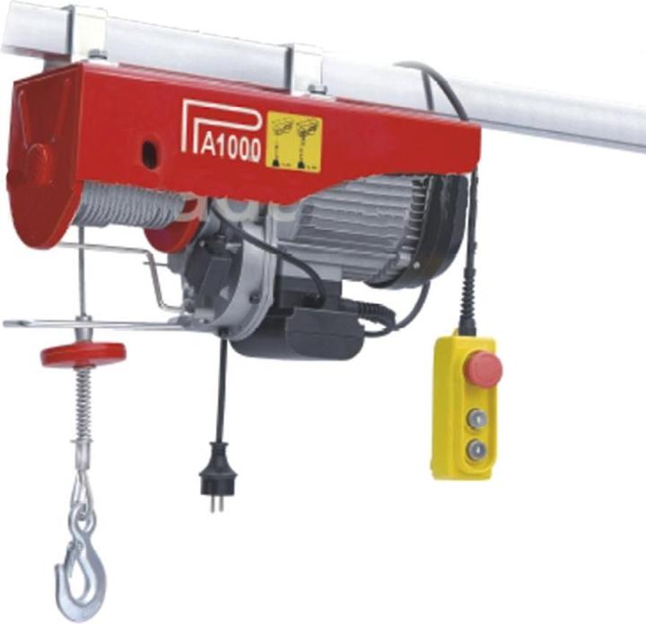 Actual product image HFS Electric cable winch Cable hoist Load capacity 500/1000 kg Pulley block for ø 56 mm cable