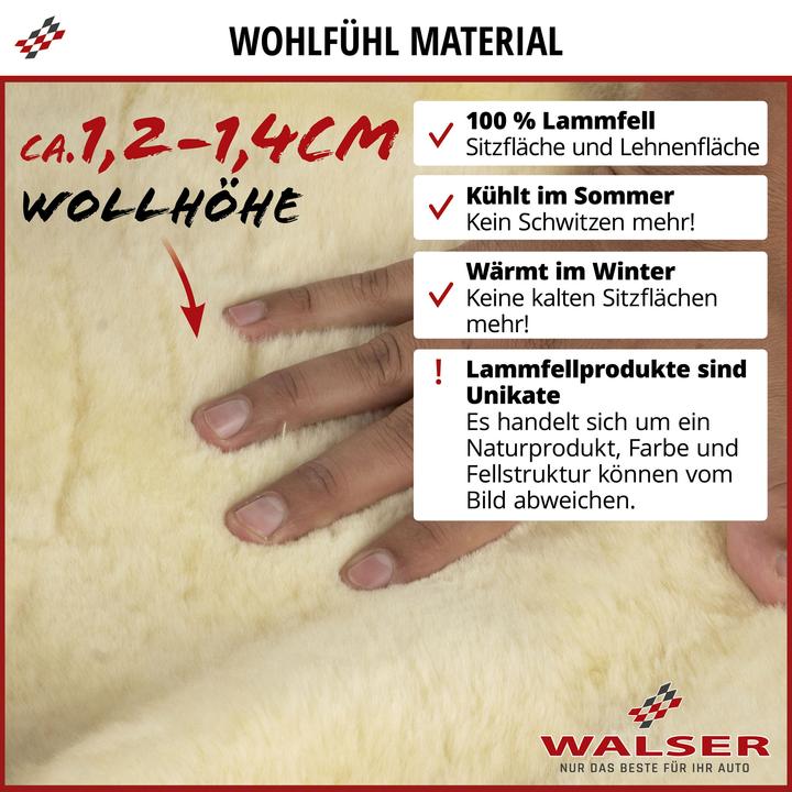 Image du produit CarComfort Protège-siège en peau d'agneau Cosmo beige 12-14 mm de hauteur de fourrure