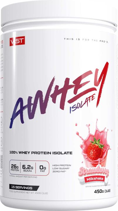 Produktbild Vast Pulver AWhey Isolate Dose: 450g, Strawberry Milkshake (Erdbeere, 1 Stk., 450 g)