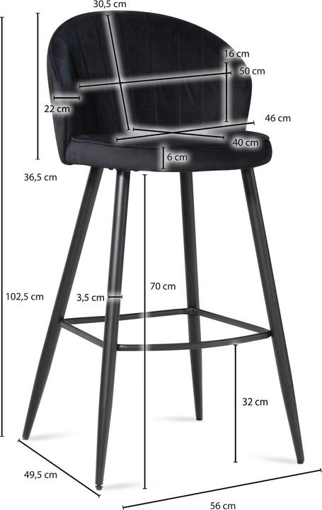 Produktbild FineBuy 2er Set Barhocker