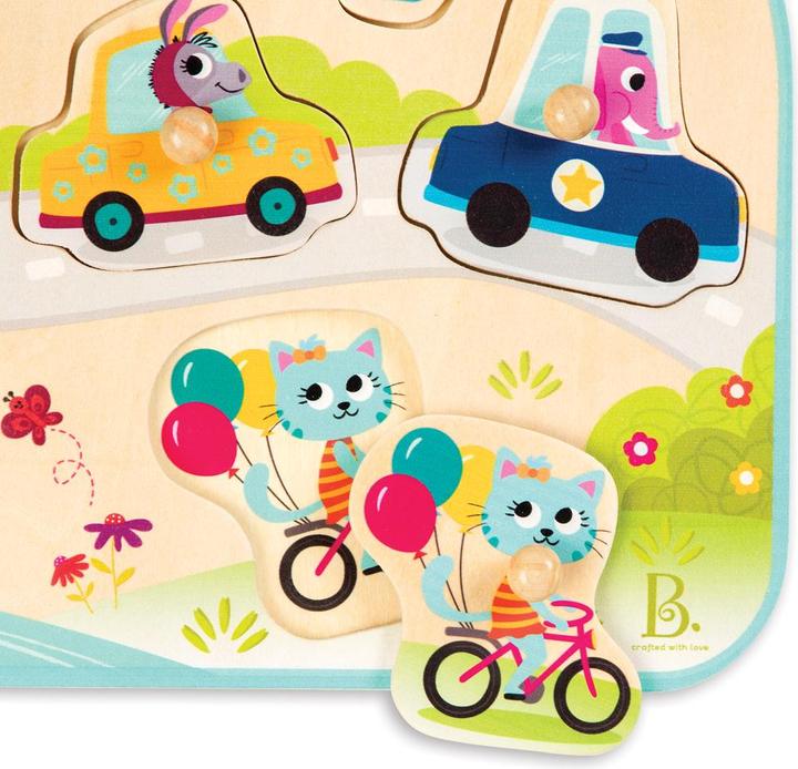 Actual product image B.toys B. Vehicles On The Go - Crazy Vehicles 7-piece Wooden Puzzle (7 pieces)