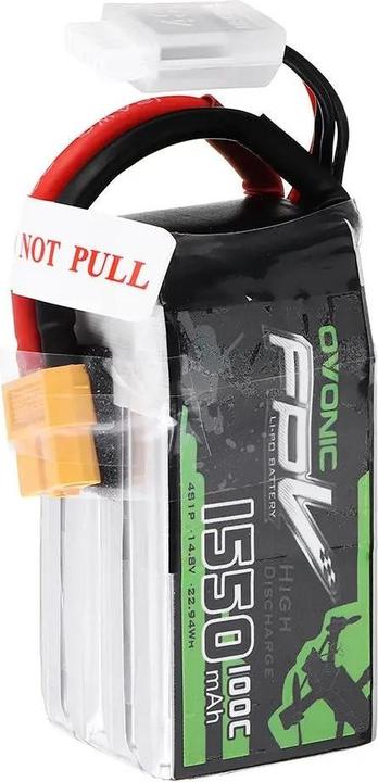 Produktbild AccuCell Akku 1550mAh 14.8V 100C 4S XT60-Stecker für Modellbau (14.80 V, 1550 mAh)