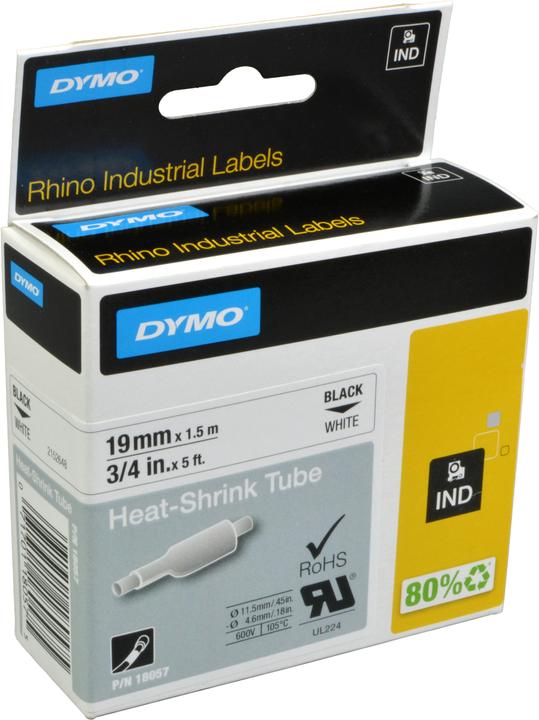 Dymo Rhino Heissschrumpfschlauch (1.90 cm, Weiss)