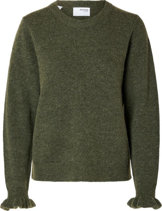Selected Femme Rüschenärmel Strickpullover