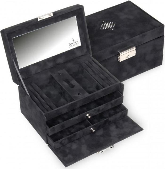 Sacher 27.503.040.404 - Jewellery case Eva Crystalo, black