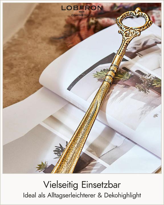 Actual product image Loberon Shoehorn Lucas brass