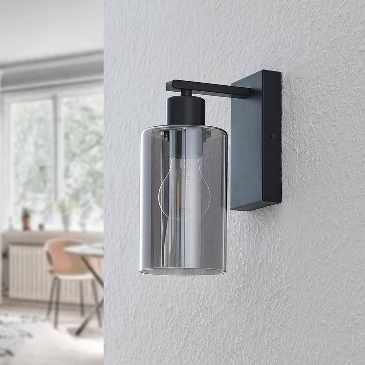Produktbild Lindby Emavi Wandleuchte mit Rauchglas (E27)