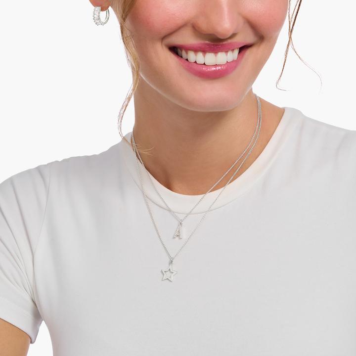 Produktbild Thomas Sabo Kette mit Buchstaben-Anhänger Z Silber (925 Sterlingsilber, 38 - 45 cm)