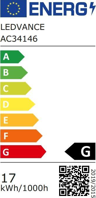 Energy Label Osram Lumilux lamp (G13, 16 W, 1250 lm, 25 x, G)