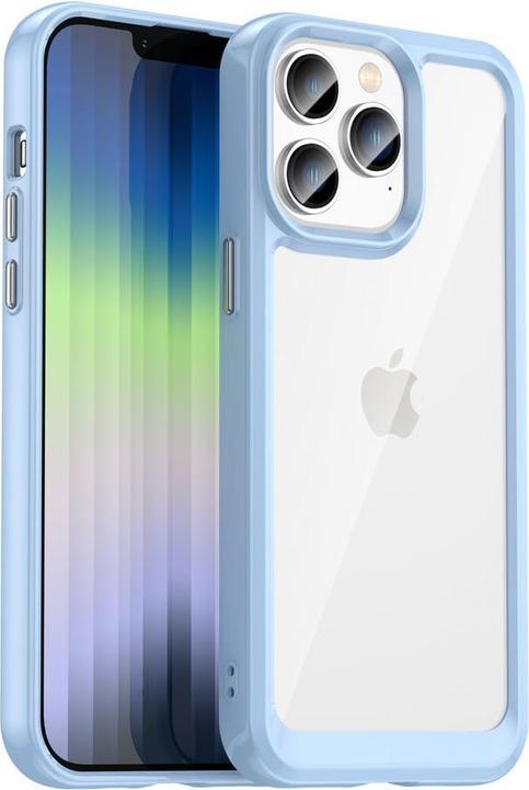 Hurtel Outer Space Case iPhone 14 Pro Max étui rigide avec un cadre en gel bleu (Apple iPhone 14 Pro Max)