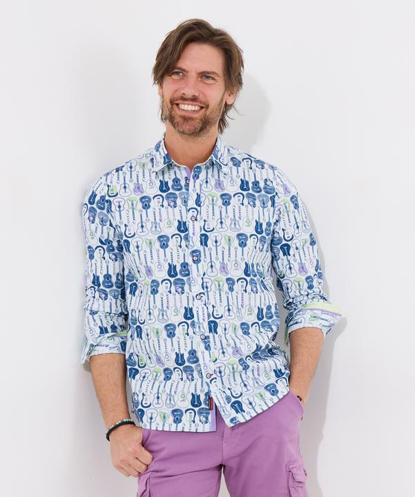 Actual product image Joe Browns Sketchy Guitar Print Long Sleeve Shirt (XXL)
